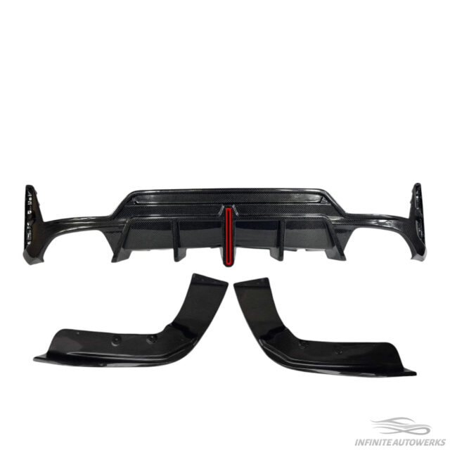 IAW CARBON BMW G20 3-SERIES LCI M340I FITTED STYLE DIFFUSER WITH CENTER REFLECTOR