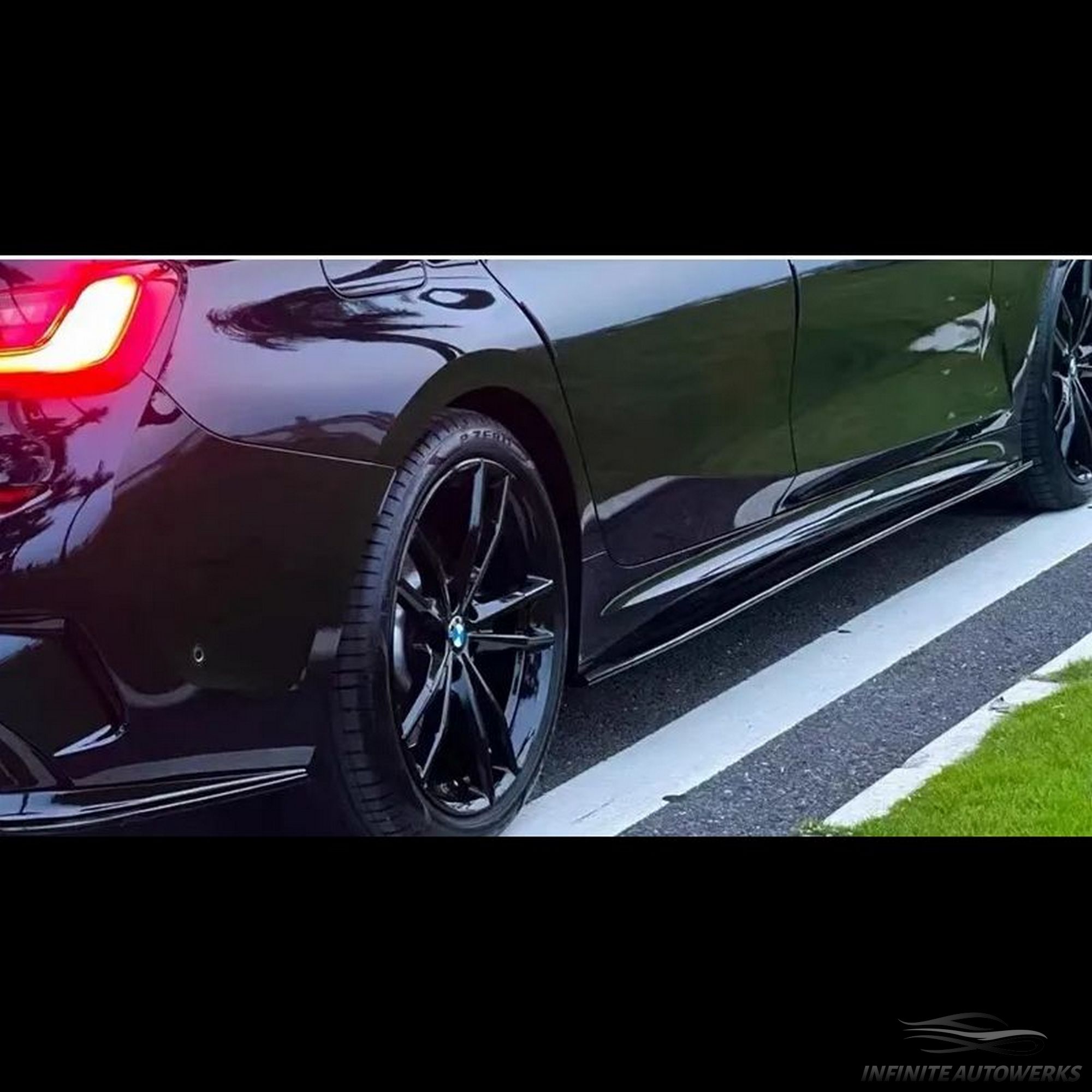 Gloss Black Side Skirt Extensions For 2019+ BMW G20 320i 330i M340i – Sporty Add-On