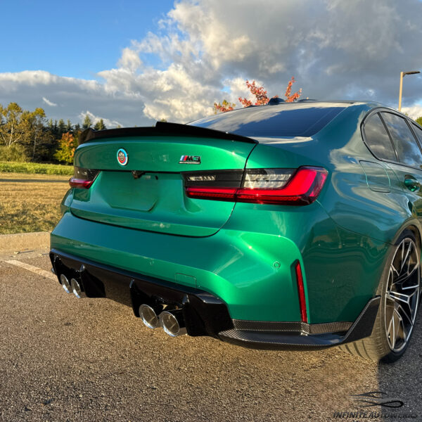 thumbnail image 2 of Gloss Black M4 Style Trunk Spoiler – For BMW G20 330i M340i 2019-2024, G80 M3 2021-2024 2 of 2