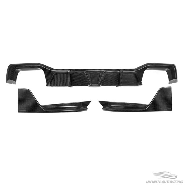 IAW Carbon – Sport Style Diffuser  – BMW F98 X4M LCI - Dry Carbon Fiber