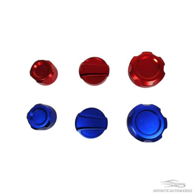 BMW G Series Aesthetic Engine Cap Kit for Coolant Expansion Tanks and Oil Fill (Red/Blue/Custom)