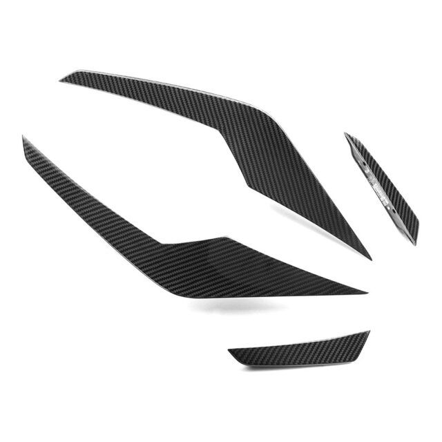IAW Carbon - Front Bumper Canards - BMW M5 G90/99 - Glossy Prepreg Carbon Fiber